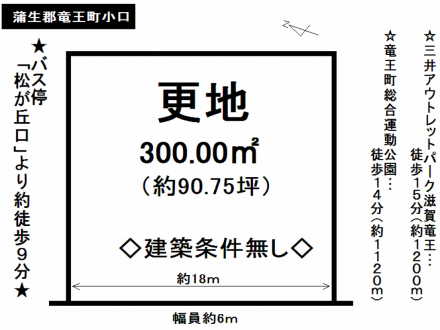 滋賀県蒲生郡竜王町小口 190万円 土地 匠工房