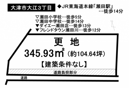 土地 - 滋賀県大津市大江３丁目