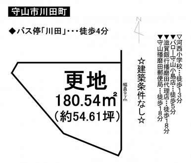 土地 - 滋賀県守山市川田町