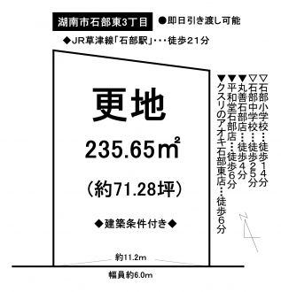 土地 - 滋賀県湖南市石部東3丁目