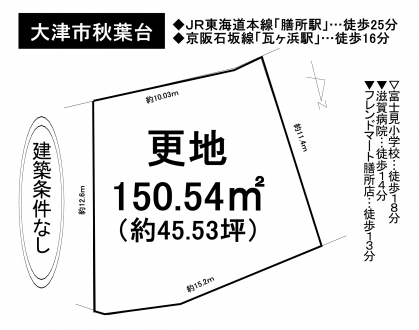 土地 - 滋賀県大津市秋葉台