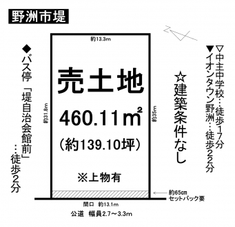 土地 - 滋賀県野洲市堤